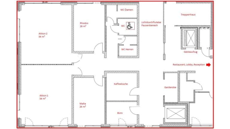 Grundriss Tagungsbereich