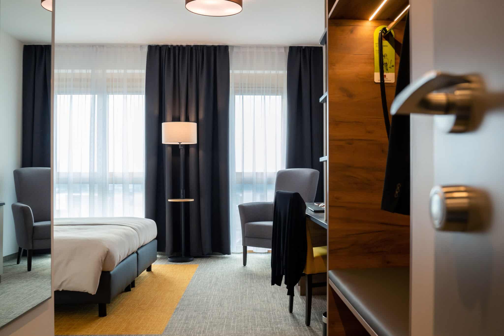 Blick in ein Doppelzimmer Comfort im Hotel INCLUDiO Regensburg